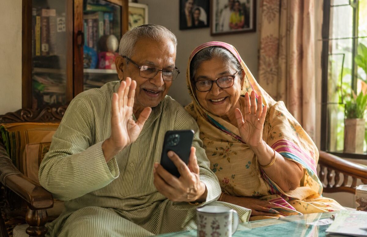 দূরে থেকেও বাবা-মায়ের সঙ্গে সম্পর্ক